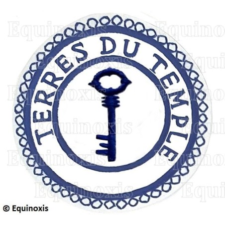 Badge / Macaron GLNF – Petite tenue provinciale – Grand Trésorier – Terres du Temple – Brodé main
